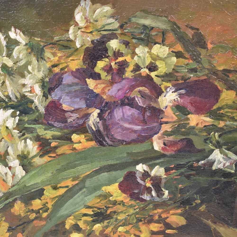 A flower painting oil painting flowers still life painting flower  floral canvas painting art paintings 19th century9